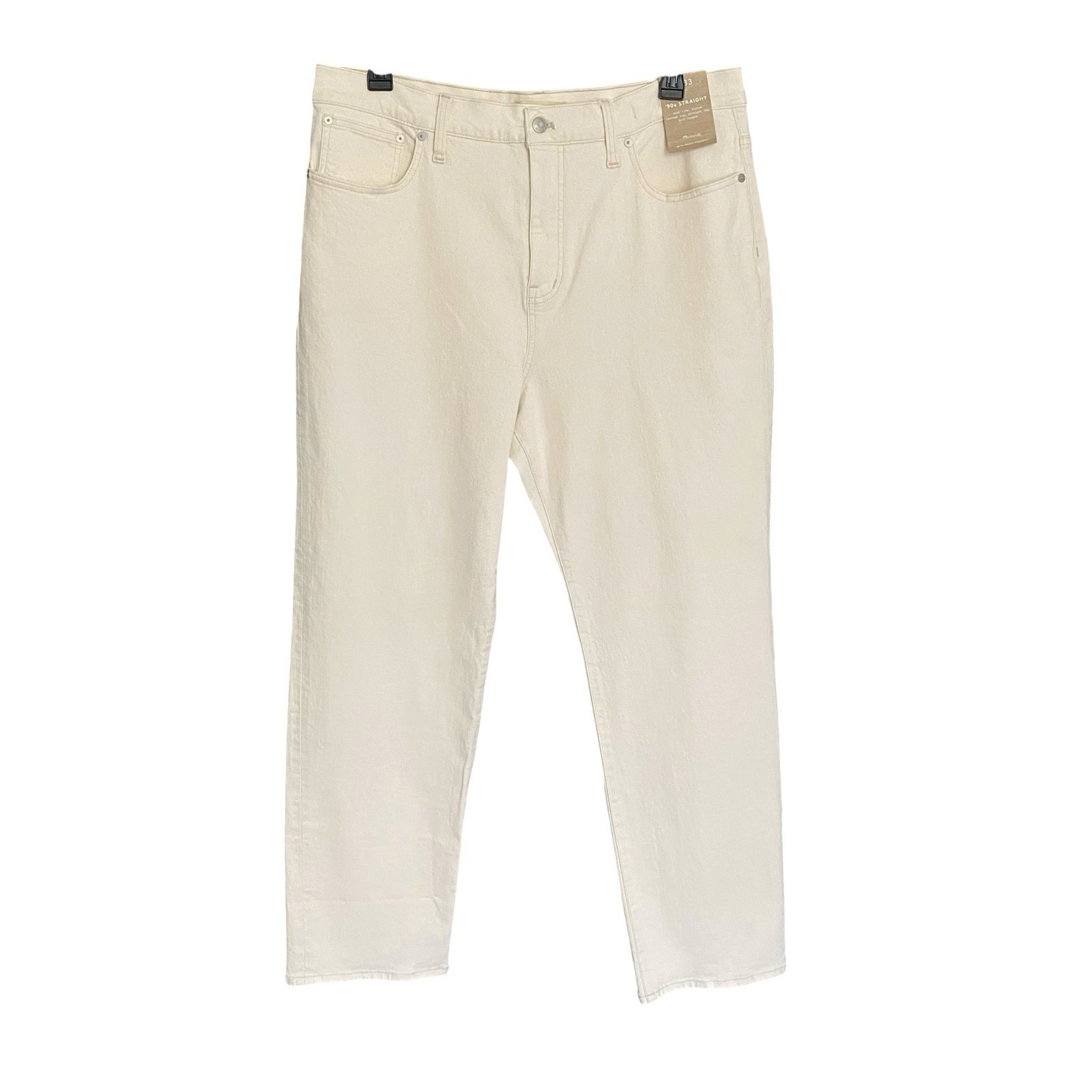 Madewell Women's Jeans W 33 (36x31) The 90's Straight Natural Ivory High Rise